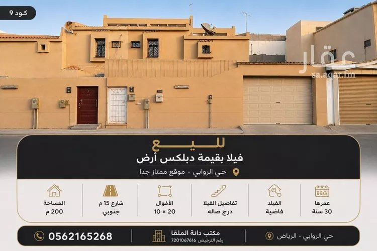 أرض للبيع في شارع ابن بقاء, حي الروابي, مدينة الرياض, منطقة الرياض صورة 2