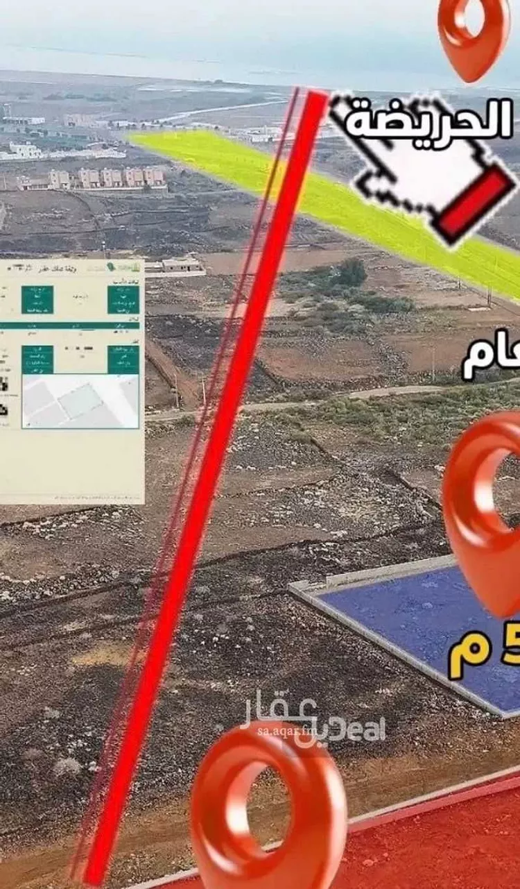 أرض للبيع في شارع النعمان بن المقرن المزني, حي الشقيق, مدينة الشقيق, منطقة جازان صورة 3