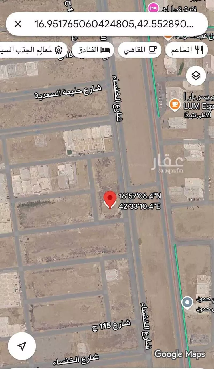 أرض للبيع في شارع 142 ح, حي المحمدية 1, مدينة جازان, منطقة جازان صورة 3