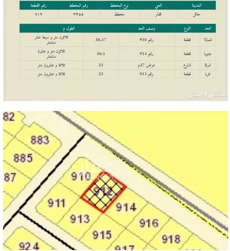 أرض للبيع في شارع البويرك ، حائل ، منطقة حائل
