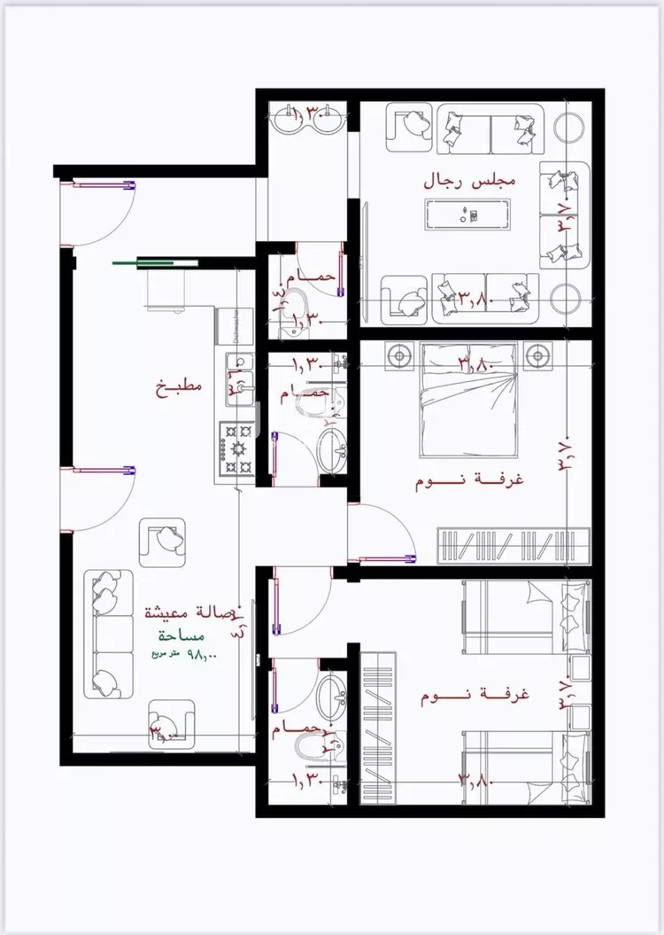 شقة للبيع في حي الريان, مدينة جدة, منطقة مكة المكرمة صورة 2
