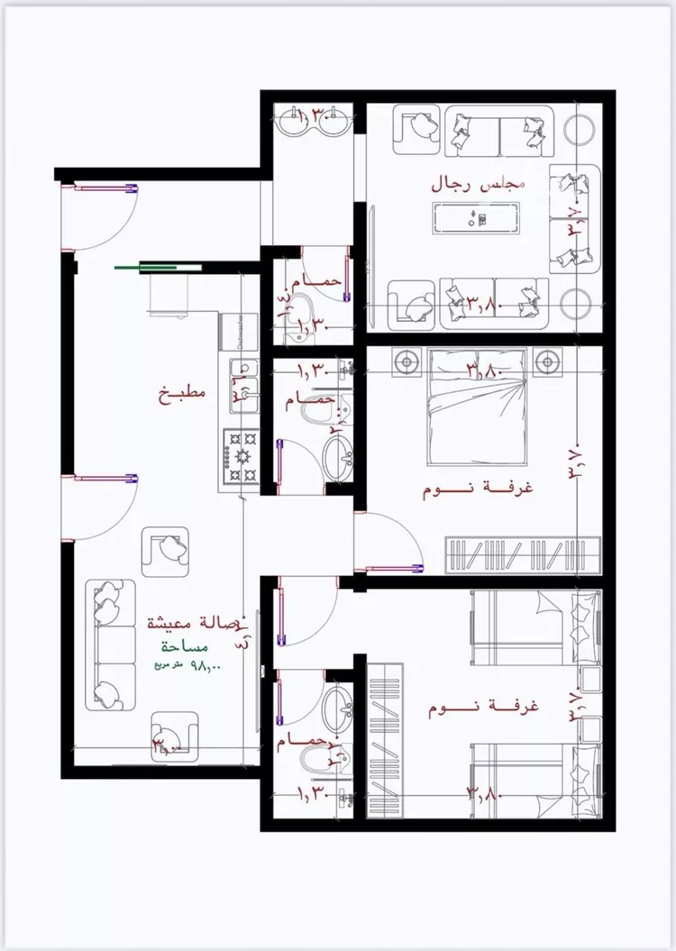 شقة للبيع في حي الريان, مدينة جدة, منطقة مكة المكرمة صورة 2