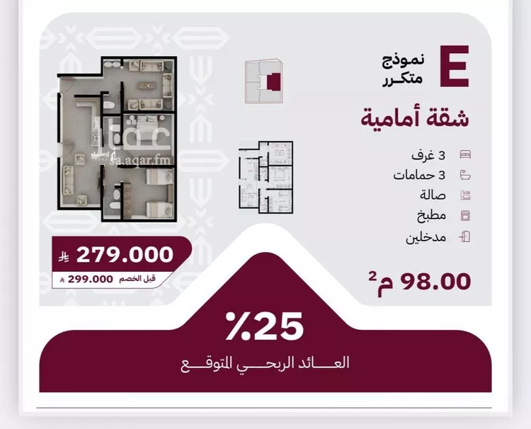 شقة للبيع في شارع عثمان ابن عوف, حي الريان, مدينة جدة, منطقة مكة المكرمة صورة 2