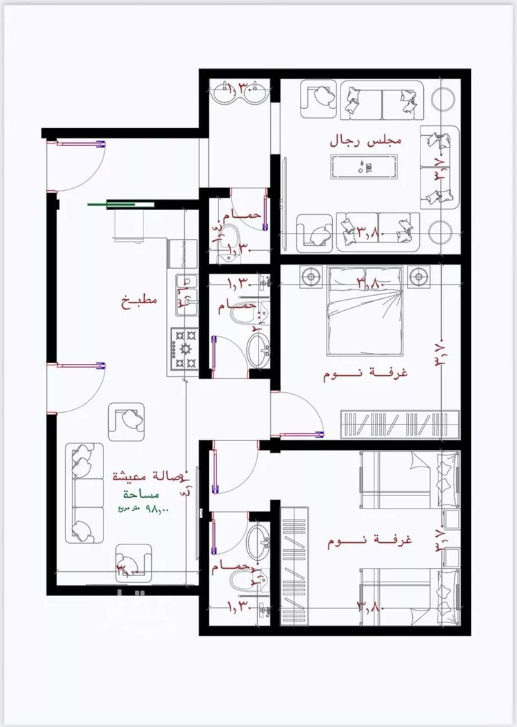شقة للبيع في حي الريان, مدينة جدة, منطقة مكة المكرمة صورة 2