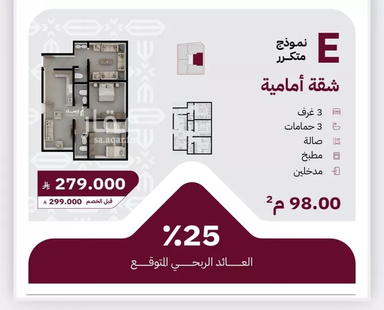 شقة للبيع في حي الريان, مدينة جدة, منطقة مكة المكرمة صورة 2