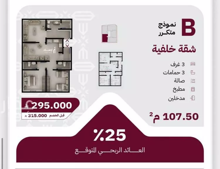شقة للبيع في شارع عثمان ابن عوف, حي الريان, مدينة جدة, منطقة مكة المكرمة صورة 2
