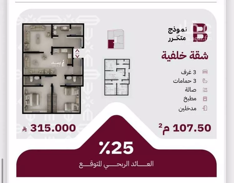 شقة للبيع في شارع عثمان ابن عوف, حي الريان, مدينة جدة, منطقة مكة المكرمة 7
