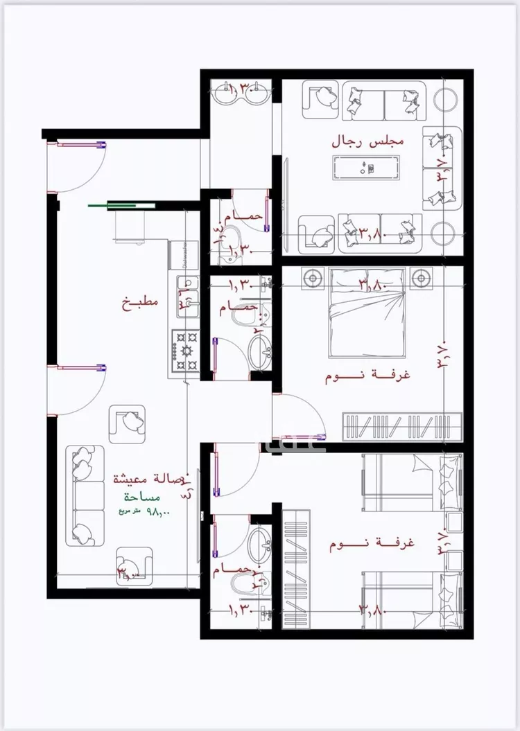 شقة للبيع في حي الريان, مدينة جدة, منطقة مكة المكرمة صورة 3