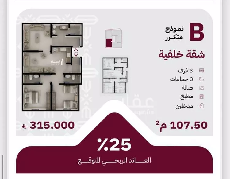 شقة للبيع في حي الريان, مدينة جدة, منطقة مكة المكرمة صورة 2