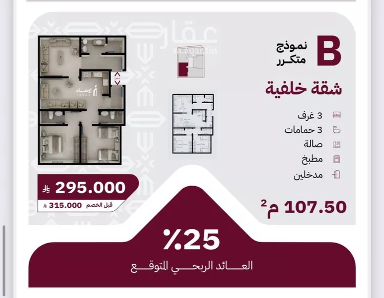 شقة للبيع في شارع عثمان ابن عوف, حي الريان, مدينة جدة, منطقة مكة المكرمة صورة 2
