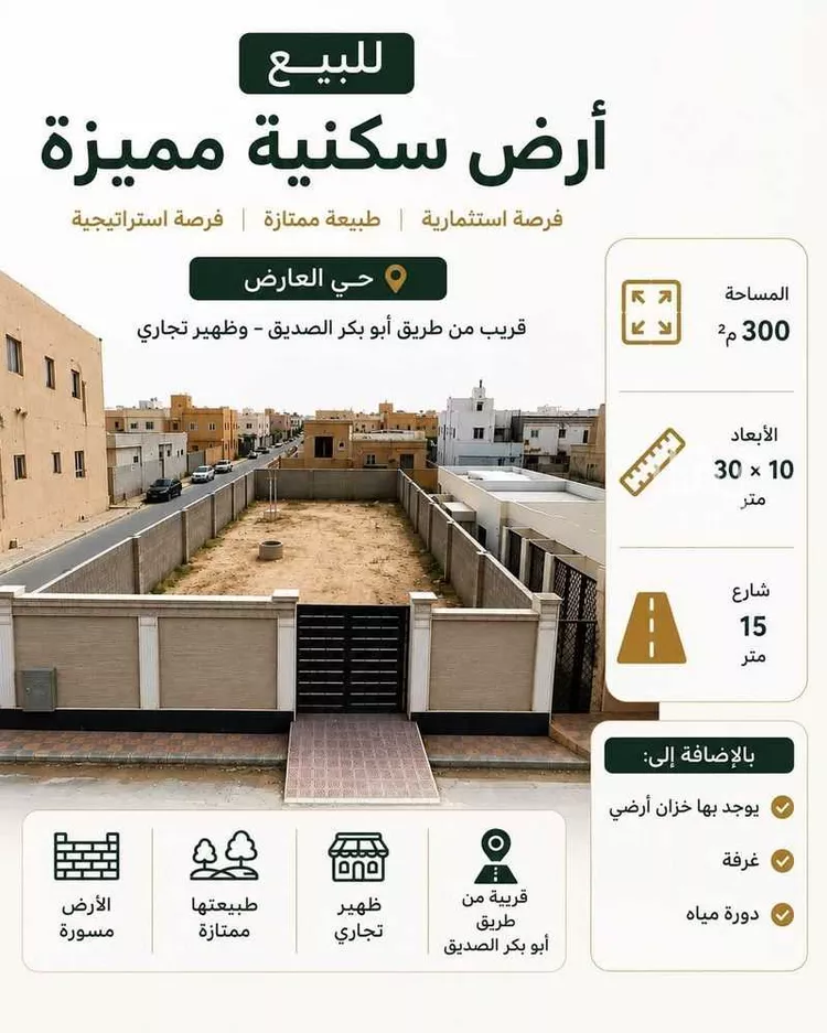 أرض للبيع في شارع أحمد بن عبداللطيف السنبسي, حي العارض, مدينة الرياض, منطقة الرياض صورة 5