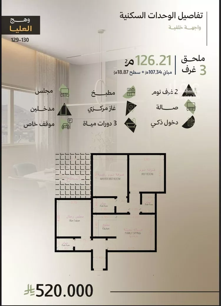 شقة للبيع في شارع احمد العابد, حي أبحر الجنوبية, مدينة جدة, منطقة مكة المكرمة 6