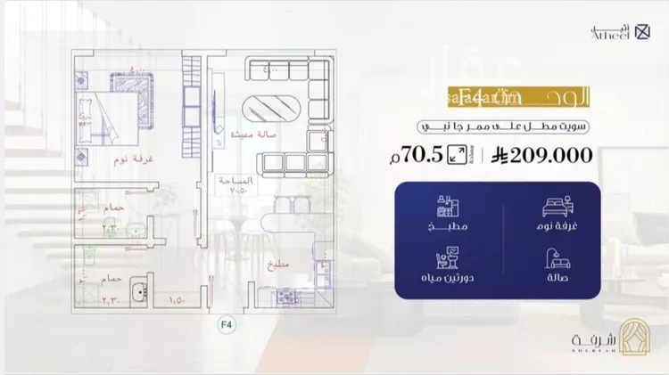 شقة للبيع في شارع رضا محمد عبيد, حي الفيحاء, مدينة جدة, منطقة مكة المكرمة صورة 2