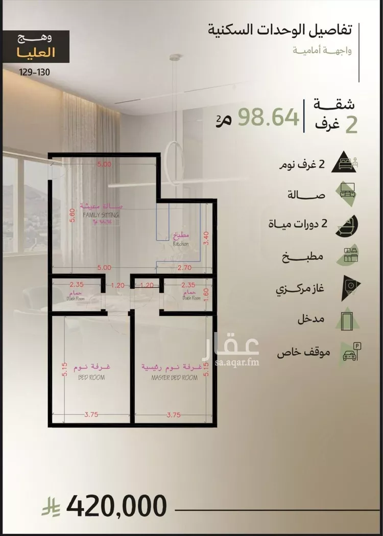 شقة للبيع في شارع ابي المنهال, حي أبحر الجنوبية, مدينة جدة, منطقة مكة المكرمة صورة 3