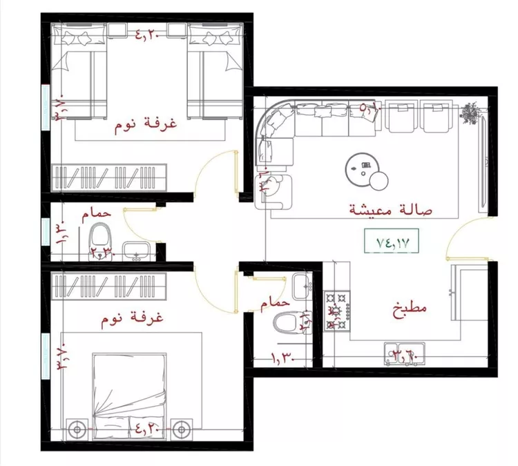 شقة للبيع في شارع الموصلي, حي الفيصلية, مدينة جدة, منطقة مكة المكرمة