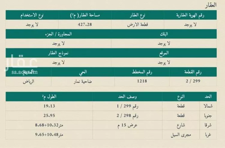 أرض للبيع في شارع عبدالله الطائي, حي نمار, مدينة الرياض, منطقة الرياض صورة 3