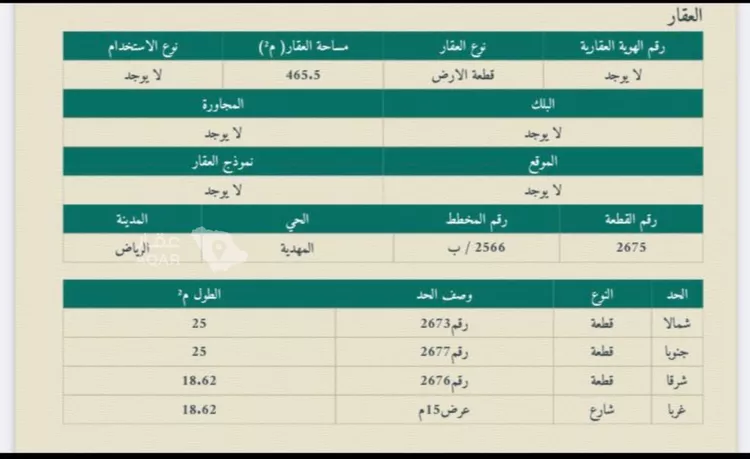 Land for Sale in Riyadh Al Mahdiyah 2