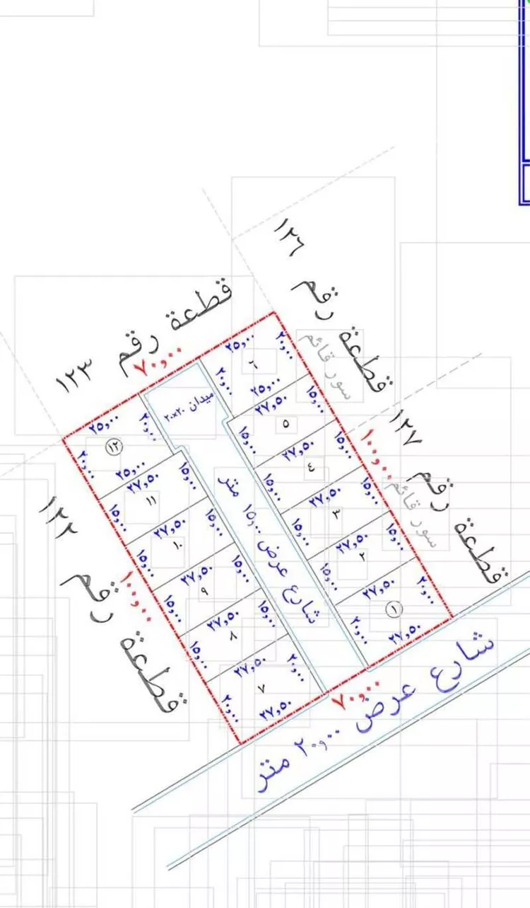 أرض للبيع في شارع الملك عبدالله , حي جبارة, مدينة بريدة, منطقة القصيم