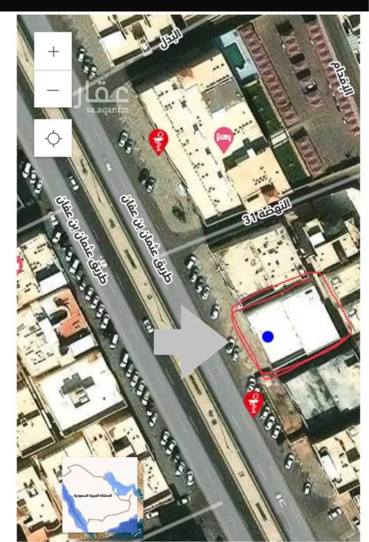 عمارة للبيع في شارع عثمان بن عفان, حي النهضة, مدينة بريدة, منطقة القصيم