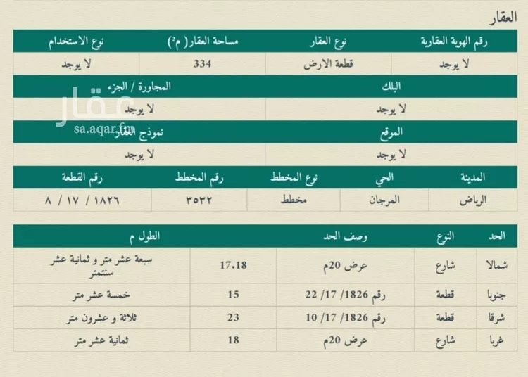 أرض للبيع في شارع نصر الجيلاني, حي المرجان, مدينة الرياض, منطقة الرياض