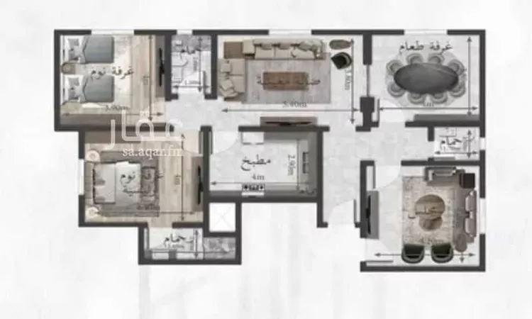 شقة للإيجار في شارع أبي المحاسن البغدادي ، حي التوفيق ، جدة ، جدة صورة 2