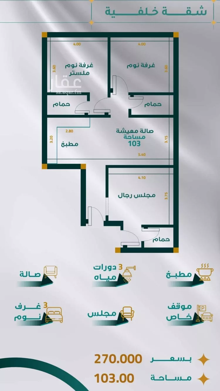 شقة للبيع في شارع محمد بن يزيد الثمالي بن المبرد, حي مريخ, مدينة جدة, منطقة مكة المكرمة صورة 2