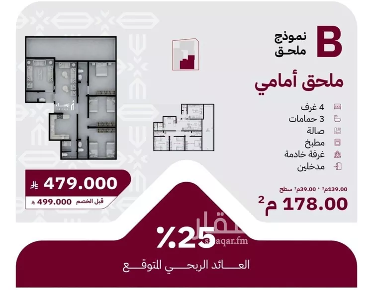 شقة للبيع في شارع عثمان ابن عوف, حي الريان, مدينة جدة, منطقة مكة المكرمة صورة 3