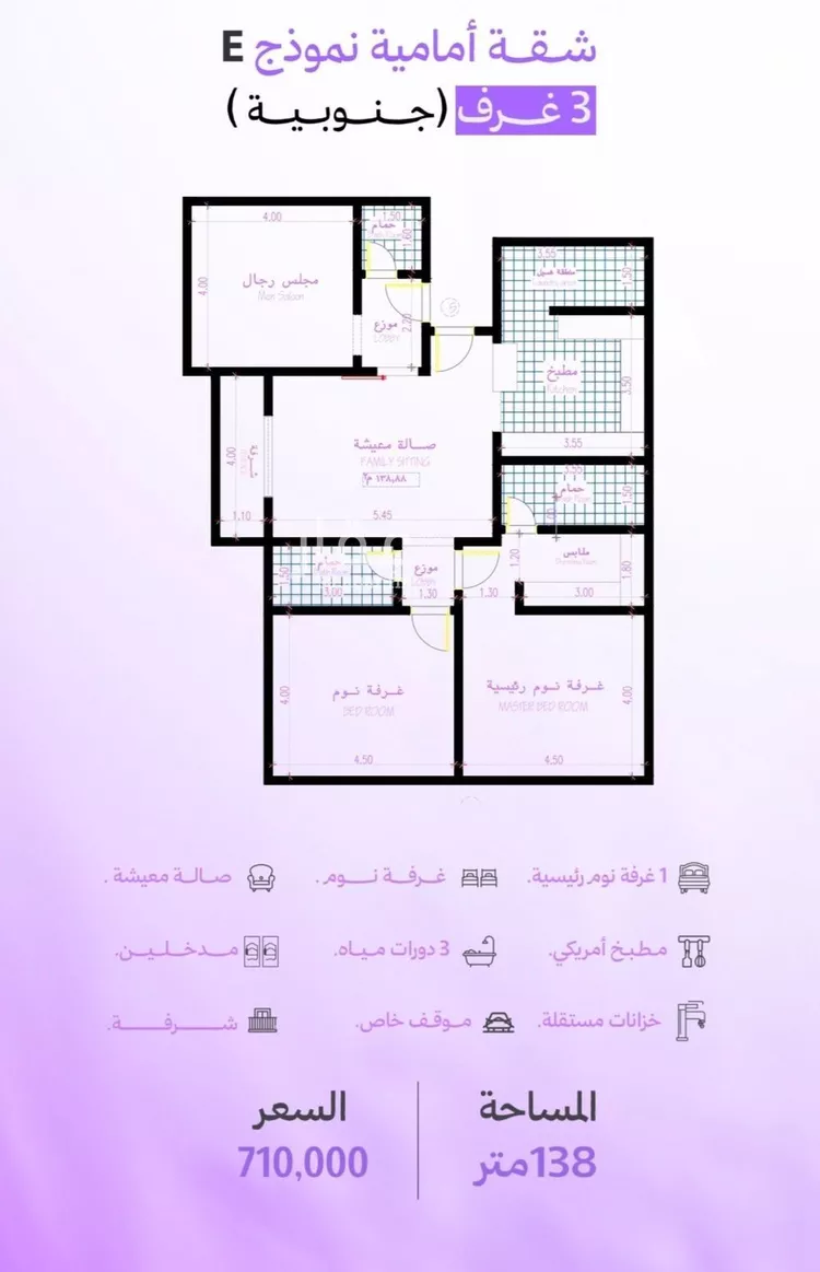 شقة للبيع في حي أبحر الجنوبية, مدينة جدة, منطقة مكة المكرمة