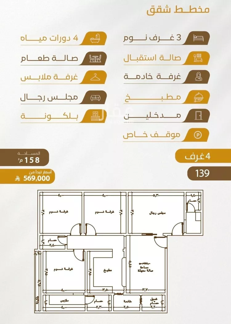 شقة للبيع في شارع سهل بن حنيف, حي الورود, مدينة جدة, منطقة مكة المكرمة