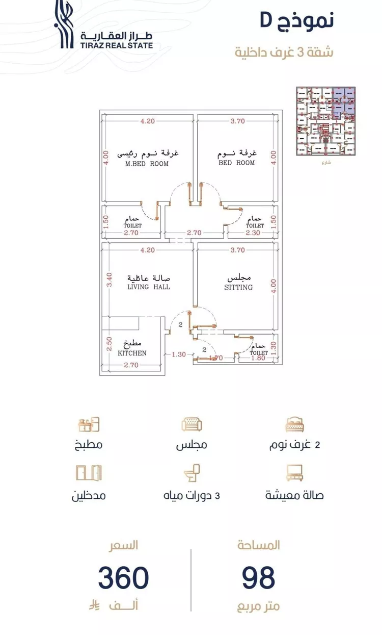 شقة للبيع في شارع أبي الغنائم الحسيني, حي الربوة, مدينة جدة, منطقة مكة المكرمة صورة 2