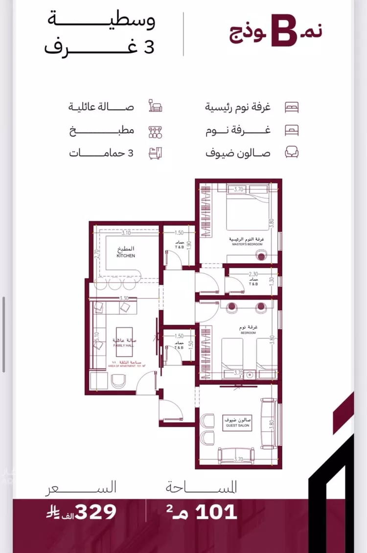 شقة للبيع في شارع الشيخ عيسى بن سلمان ال خليف, حي الياقوت, مدينة جدة, منطقة مكة المكرمة 5