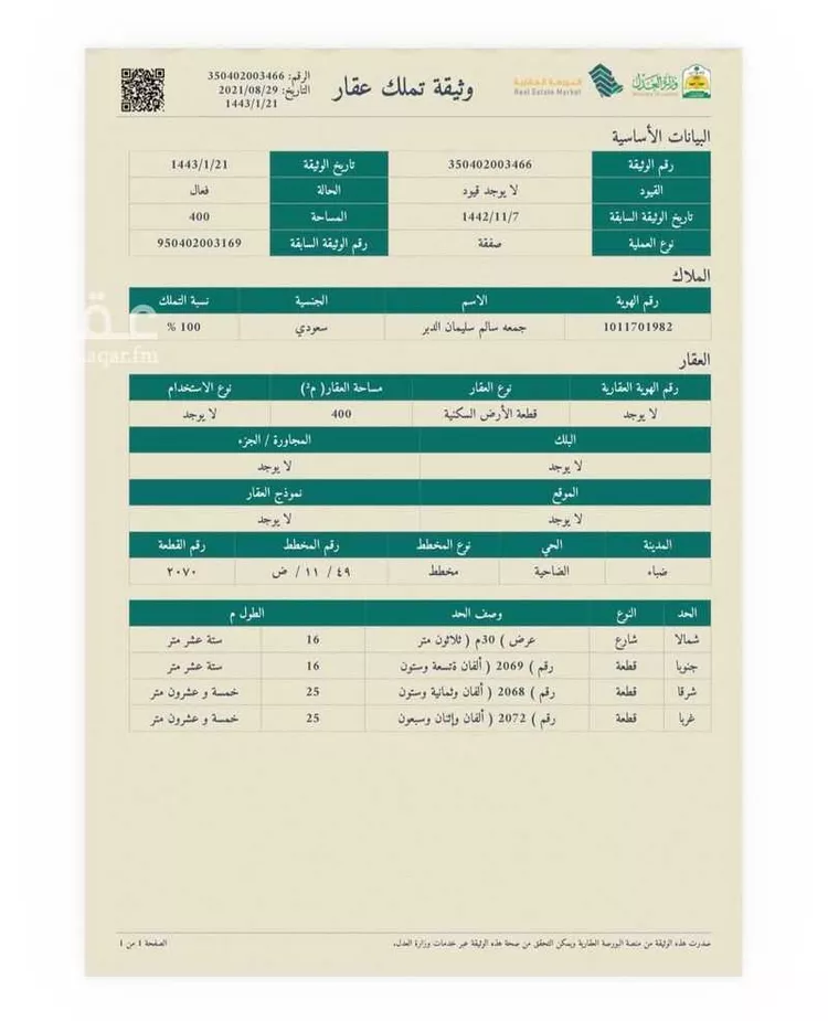 Land for Sale in Duba Al Balad