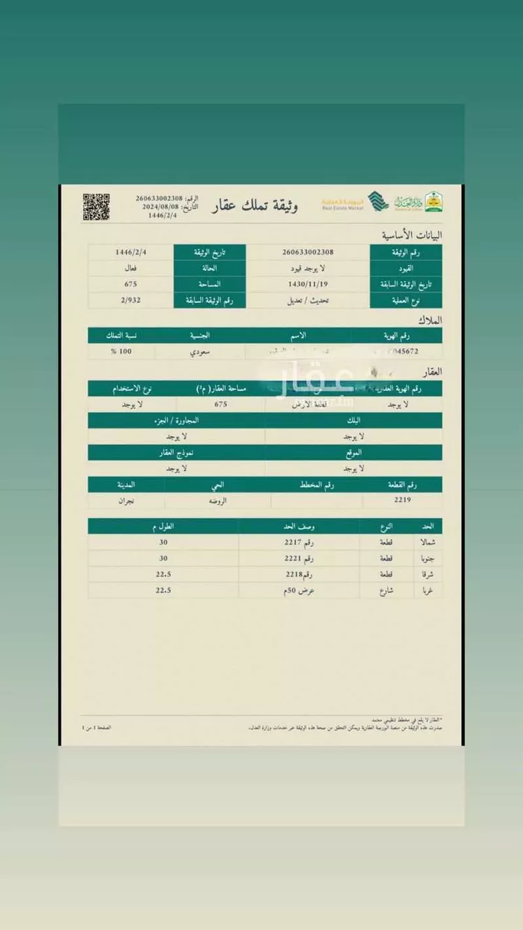 Land for Sale in Najran Al Sahban Subdivision
