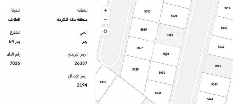 أرض للبيع في شارع بدر 64, حي بدر, مدينة الطائف, منطقة مكة المكرمة