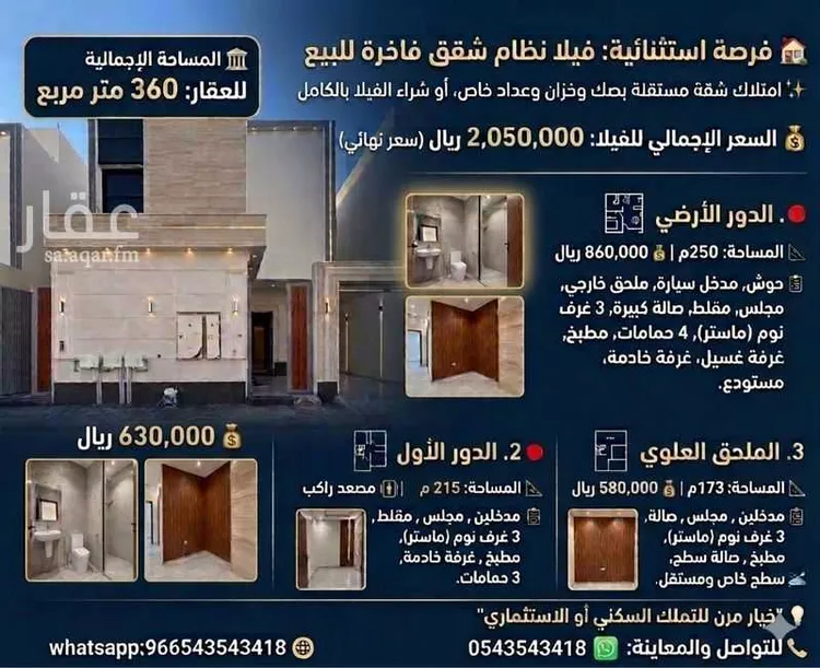 شقة للبيع في شارع الرشاد, حي الجنادرية, مدينة الرياض, منطقة الرياض صورة 4