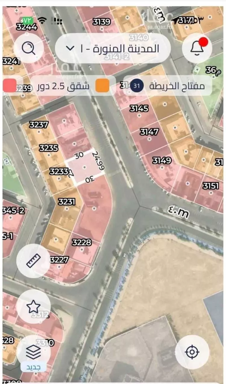 أرض للبيع في شارع الحسن بن علي بن مخلد ، حي الملك فهد ، المدينة المنورة ، منطقة المدينة المنورة صورة 3