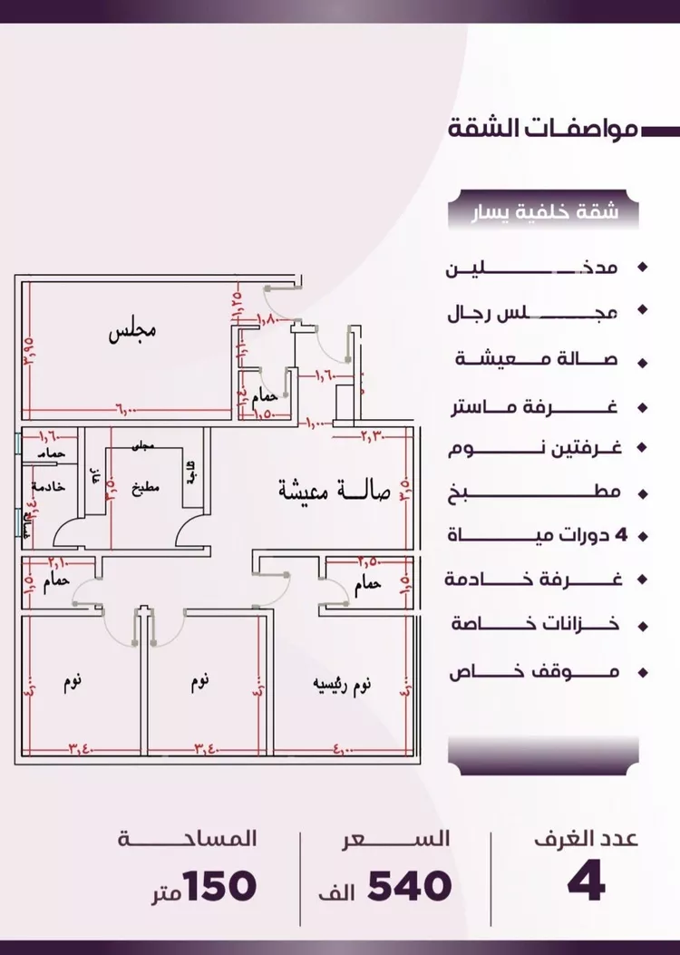 شقة للبيع في شارع العتيق, حي النزهة, مدينة جدة, منطقة مكة المكرمة