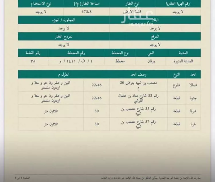 أرض للبيع في شارع مصعب بن شيبة, حي الصناعية, مدينة المدينة المنورة, منطقة المدينة المنورة صورة 2