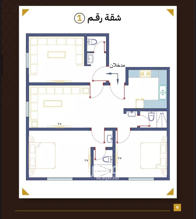شقة للبيع في شارع صالح الطاسان, حي حكومي1, مدينة جدة, منطقة مكة المكرمة صورة 2