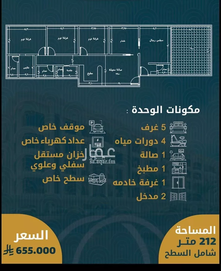 شقة للبيع في شارع حايل, حي الصواري, مدينة جدة, منطقة مكة المكرمة صورة 3