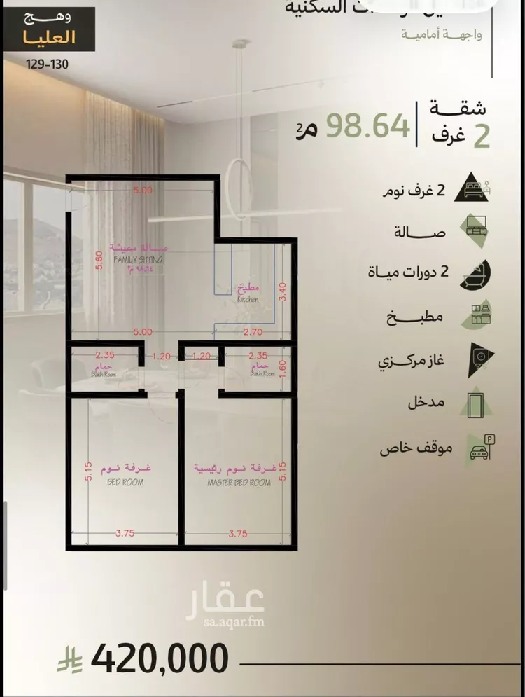 شقة للبيع في شارع ابراهيم العطار, حي أبحر الجنوبية, مدينة جدة, منطقة مكة المكرمة 7