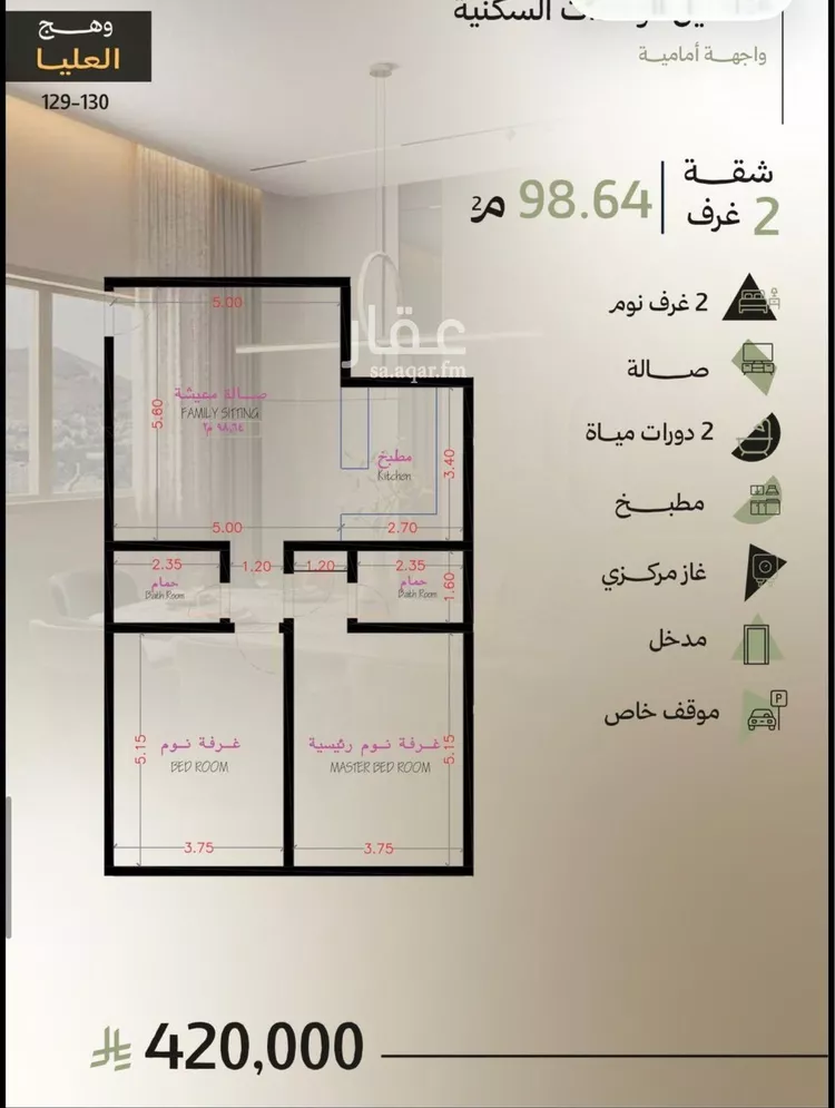 شقة للبيع في شارع احمد الكتاني, حي أبحر الجنوبية, مدينة جدة, منطقة مكة المكرمة 7