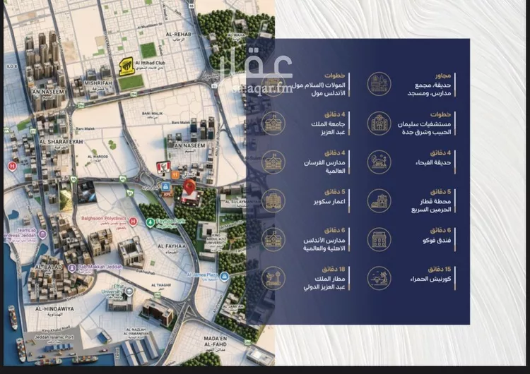شقة للبيع في شارع البثنة, حي الفيحاء, مدينة جدة, منطقة مكة المكرمة صورة 4