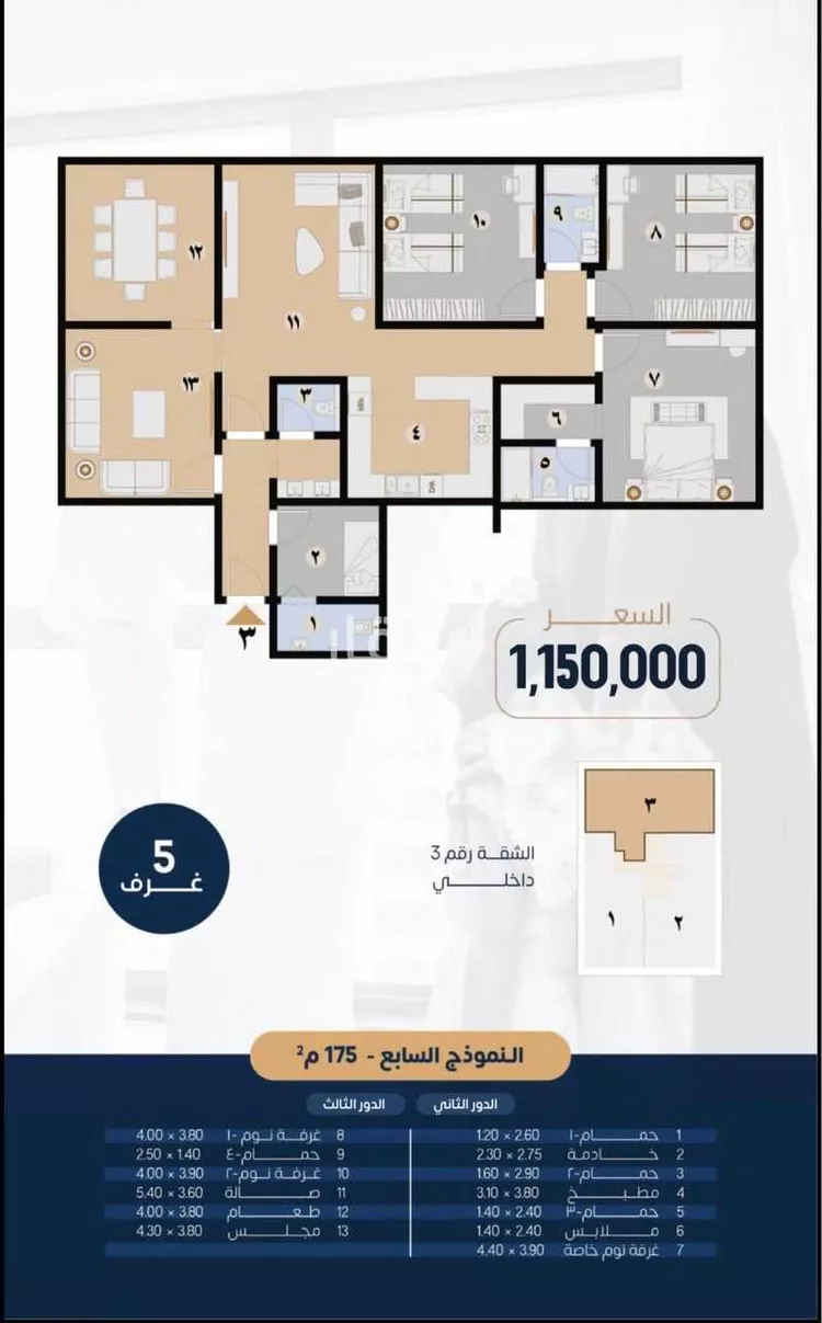 شقة للبيع في شارع الجيل الصاعد, حي النهضة, مدينة جدة, منطقة مكة المكرمة