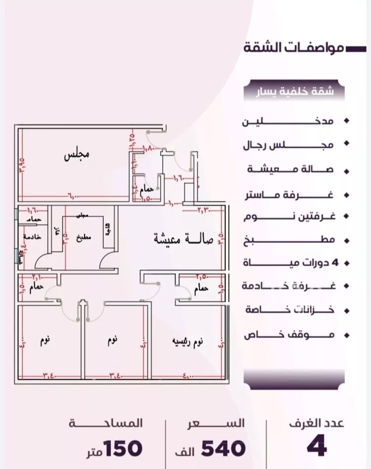 شقة للبيع في شارع العتيق, حي النزهة, مدينة جدة, منطقة مكة المكرمة 7