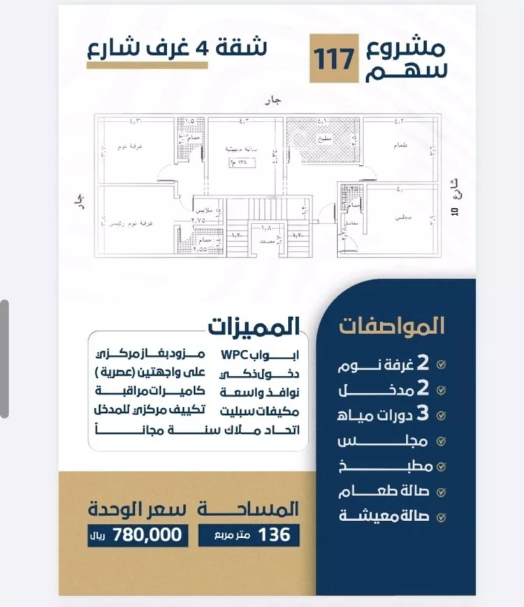 شقة للبيع في شارع الشهاب الحجازي, حي الروضة, مدينة جدة, منطقة مكة المكرمة صورة 2
