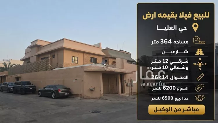 أرض للبيع في شارع الغدير, حي العليا, مدينة الرياض, منطقة الرياض