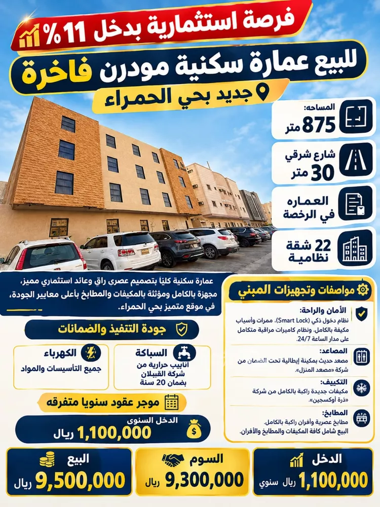 عمارة للبيع في شارع القارجي, حي الحمراء, مدينة الرياض, منطقة الرياض 2