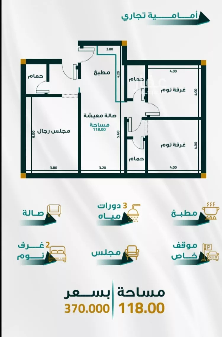 شقة للبيع في شارع ابو ذر الغفاري, حي الفيحاء, مدينة جدة, منطقة مكة المكرمة صورة 4