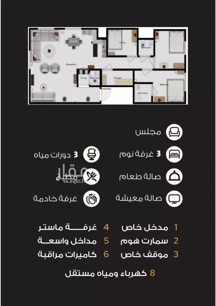 شقة للبيع في شارع أبي زيد الأنصاري, حي النهضة, مدينة الرياض, منطقة الرياض 6
